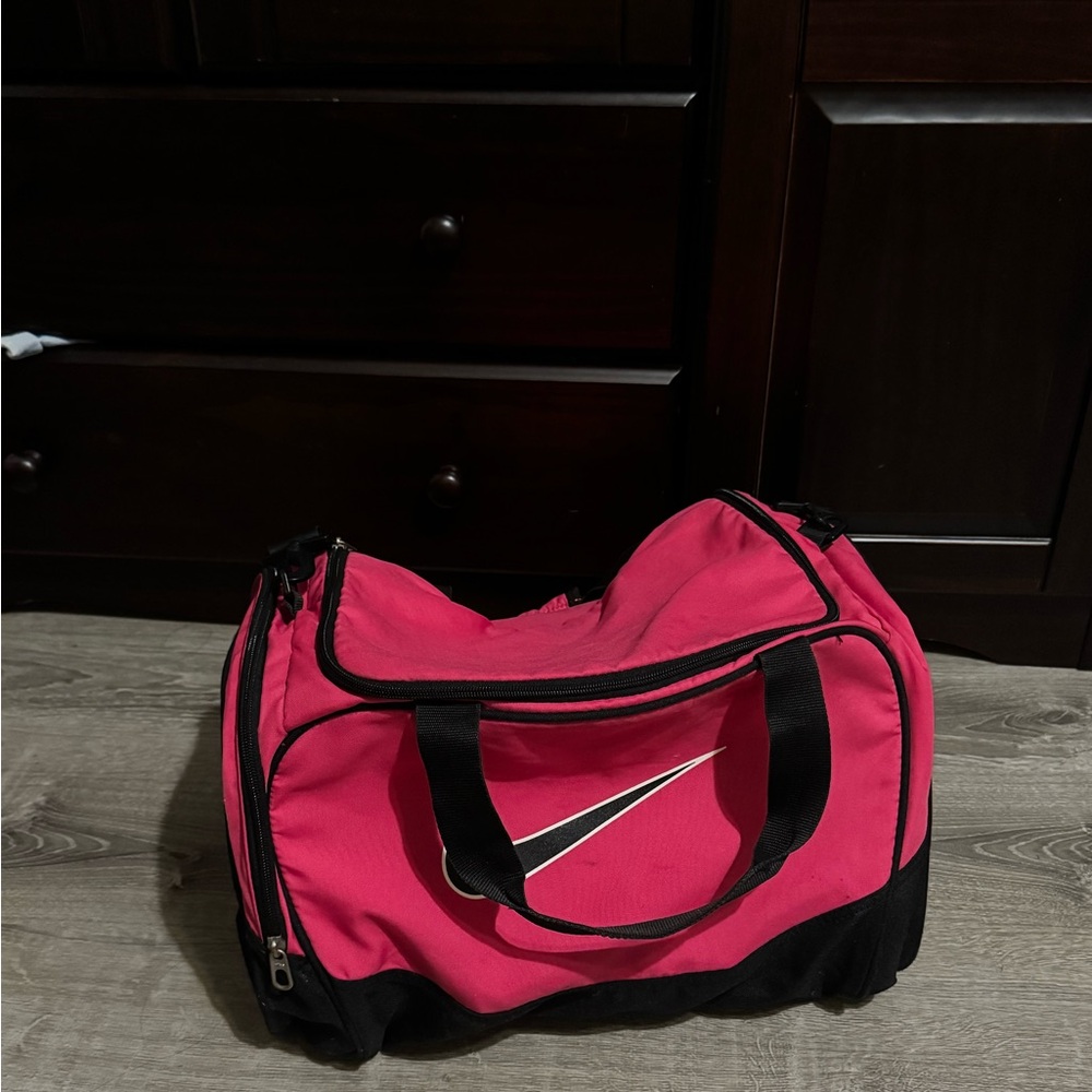 Nike Hot Pink and Black Sport Duffel